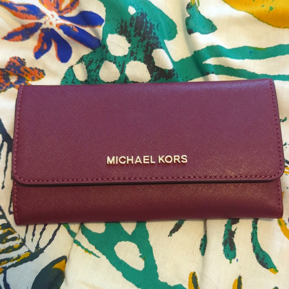 Michael Kors Burgundy Leather Wallet